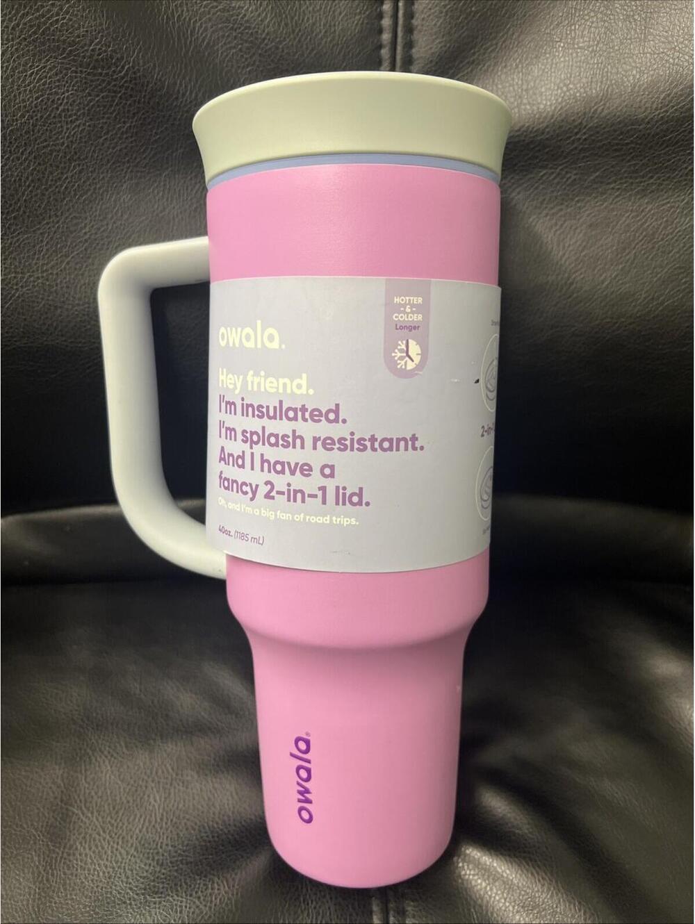 Owala 40oz Stainless Steel Straw Tumbler - Electric Orchid NO STRAW